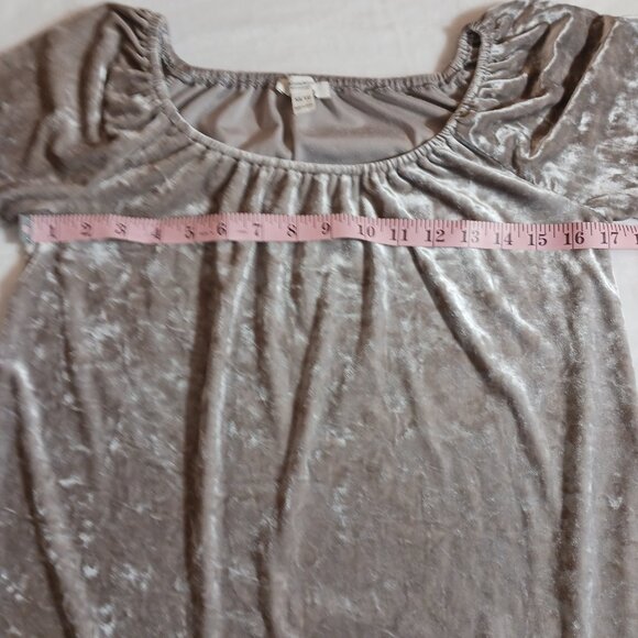 Beachllunchlounge, Crushed Velvet Peasant Top, X-S, Bell Sleeve, Ruffled, Boho - Picture 8 of 11